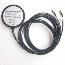 GPS GSM COMBINATION ANTENNA RG174 CABLE MAGNETIC BASE NAVIGATION 2 SMA MALE