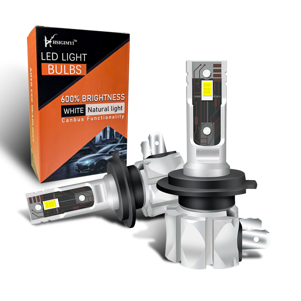 H7 2PCS LED Headlight Bulbs High/Low Beam Super Bright 300W 6500K