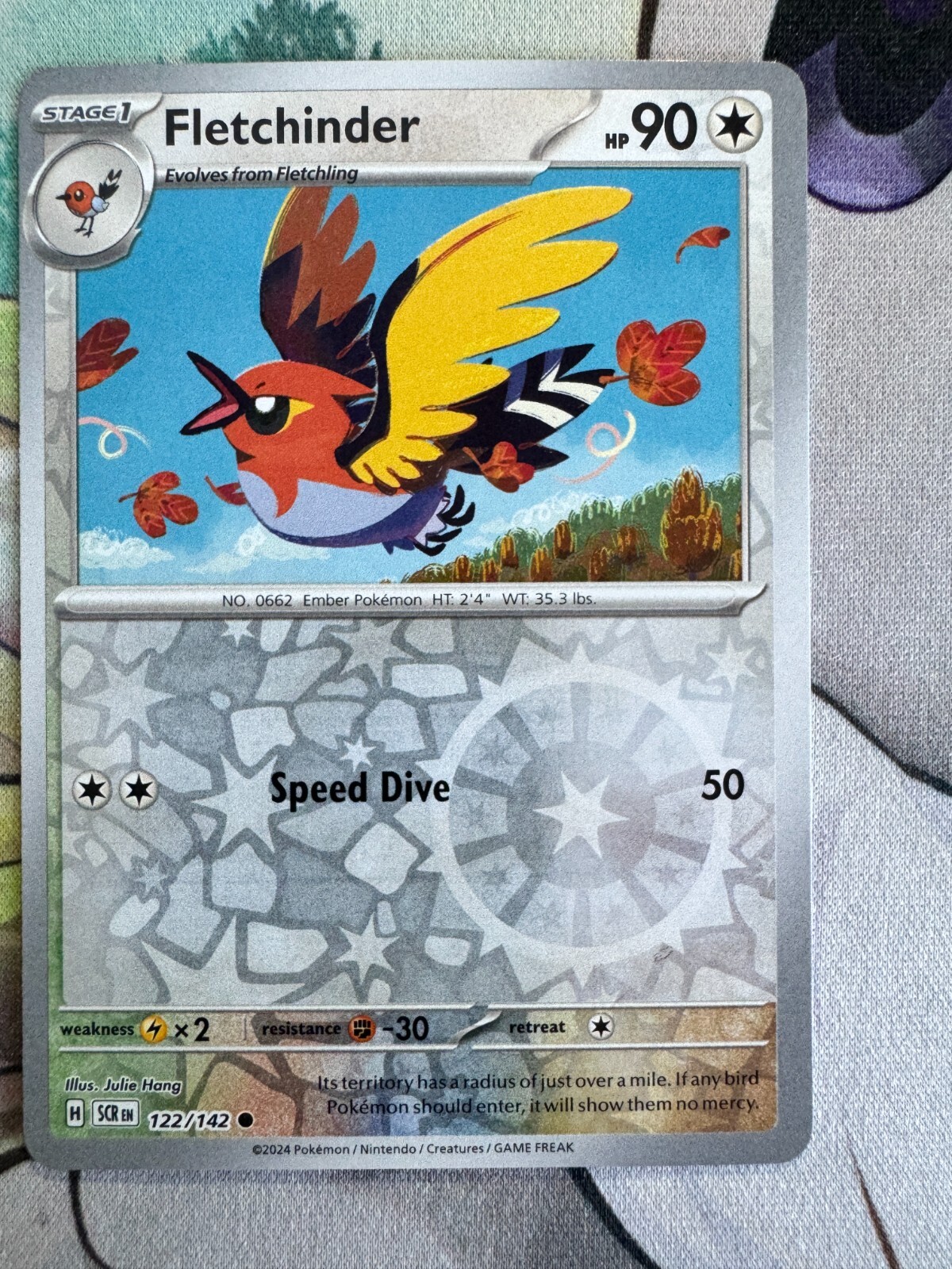 Fletchinder Reverse Holo English Pokemon TCG BKBX310