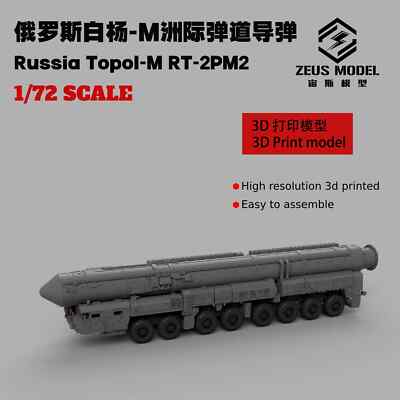  1/144/72/87  Russian TOPOL-M-2PM2 Intercontinental Ballistic Missile resin kit 