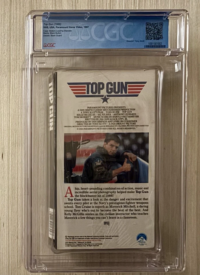 TOP GUN - VHS - CGC 9.4 A+ •• First Print Foto 2 de 4