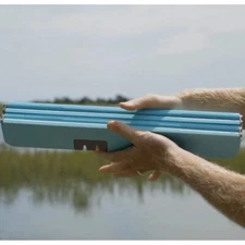 Toadfish XL Stowaway Folding Cutting Board with Built-In Knife Sharpener Teal