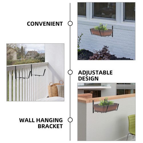 1 Set of Planter Bracket Balcony Planter Holder Adjustable Planter Box Bracket - Picture 12 of 12