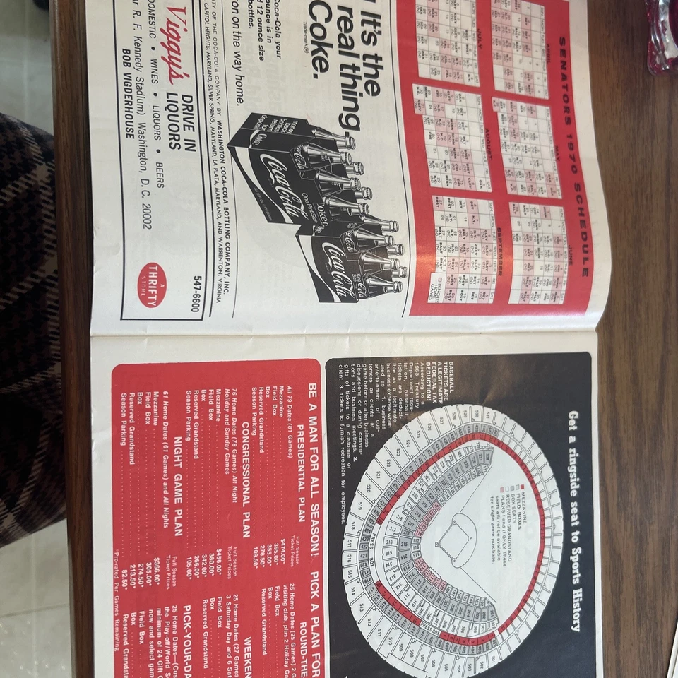 VTG 1969 Washington DC Senators Official Baseball Souvenir Program & Scorecard - Image 3 of 4