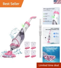 Effortless Telescopic Pool Vacuum for Above Ground Pools – Rechargeable Power