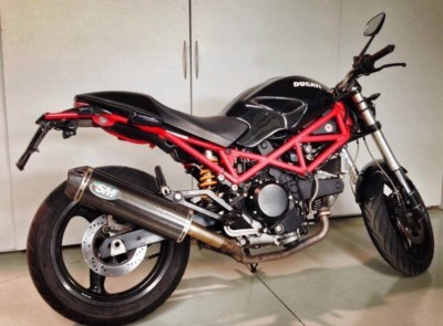 #ad Ducati Monster 620 620 695 Silmotor Duel Exhaust System Slipon Oval Full Carbon $989.95