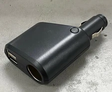SEM1S2USB: Cigarette Lighter Socket 2 USB Charger 12V Outlet Power Adapter 