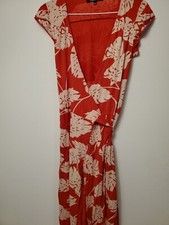 SPICY GIRL Red "Hawaiian" Wrap Dress Size Small