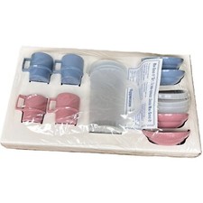 Vintage Tupperware Kids Mini Serve It Party Set Pink  Blue Pastels NEW Rare