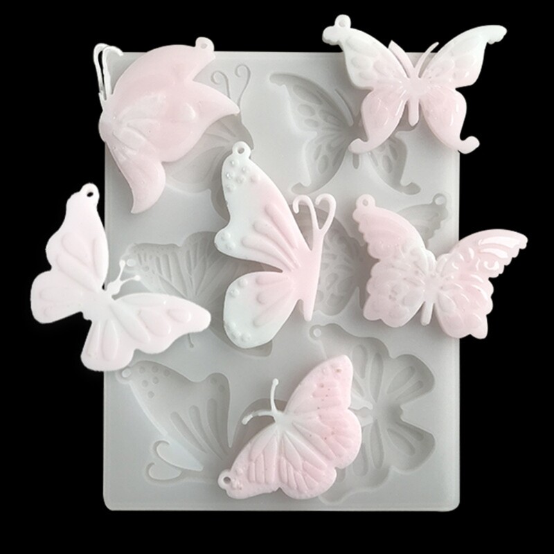 Resin Jewelry Mold Keychain Resin Mold Butterfly-Silicone Mold for Earring Charm
