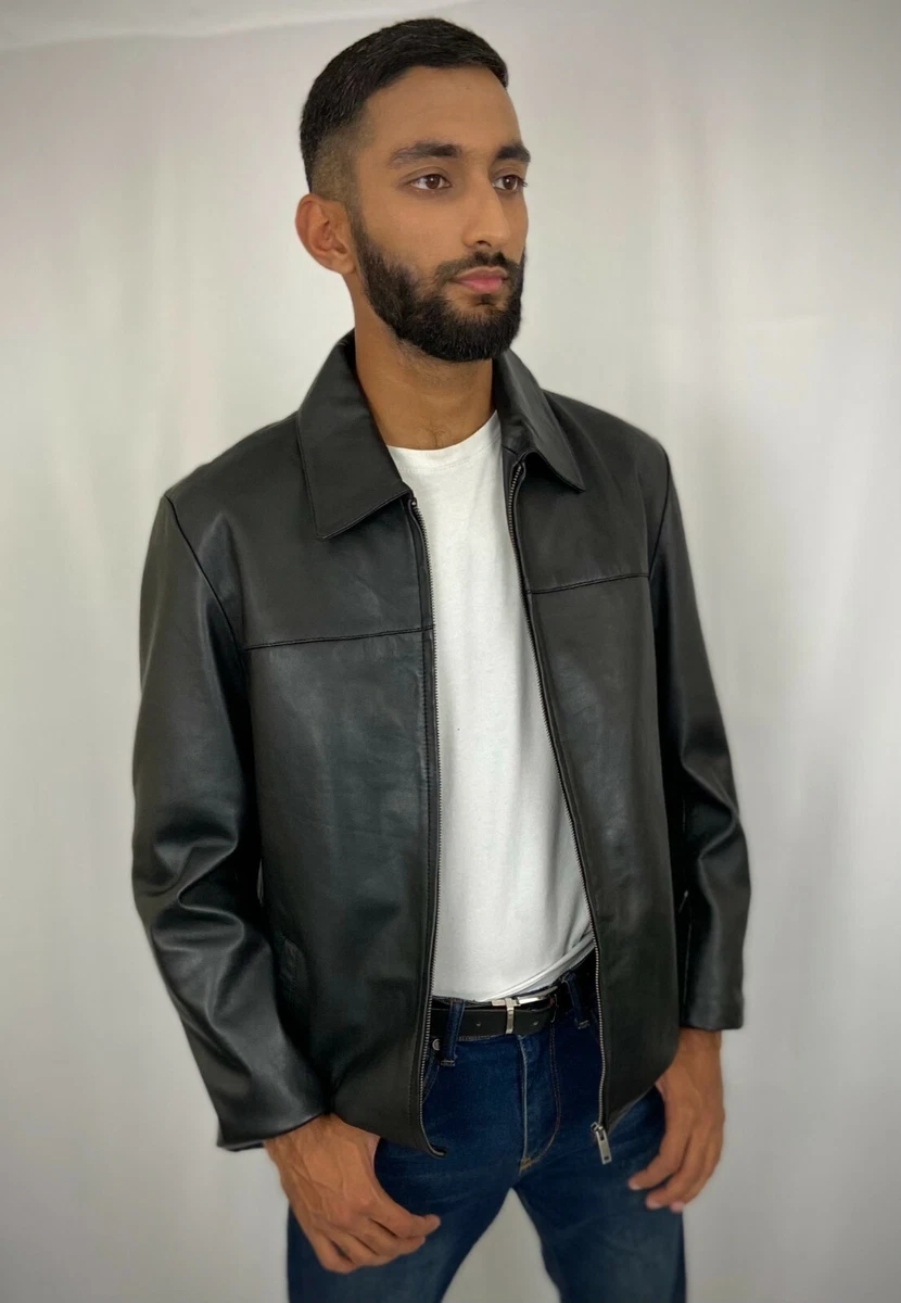 Men's Iconic Basic Black Leather Jacket