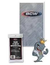 BCW Tall Trading Card Sleeves 100ct Pack (3 Pack Lot-300 Total Sleeves)FREE SHIP