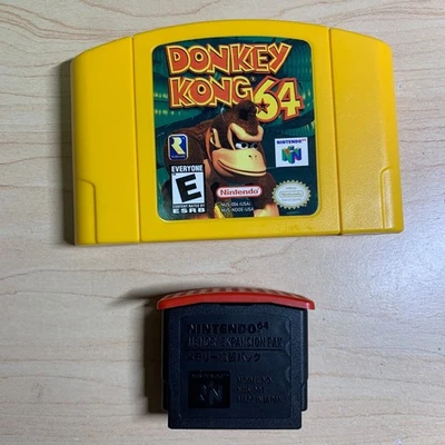 Donkey Kong 64 + OEM Expansion Pack Pak Nintendo 64 N64 Authentic Cleaned Pins - Image 1 of 4