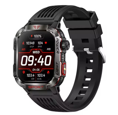 Smart Watch for Men Smartwatch Bluetooth  iPhone Android Edelstahl -Silikonband 