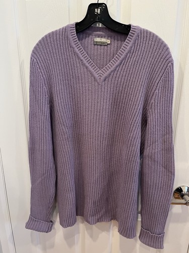 Paul Smith, Vintage Paul Smith PS Women’s Wool Ribbed Sweater, Lavender, Size XL