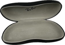 Ray-Ban Eyeglasses Sunglasses Case Black Faux Leather Hard Case Clamshell Medium