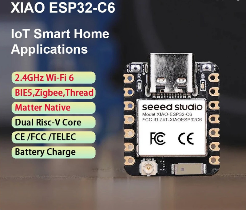 XIAO ESP32-C6/C5 Dev Board WiFi 6 BLE 5.0 Zigbee Arduino IoT Smart Home Module