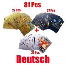 81 carte pokemon oro nero argento oro carte da collezione tedesche Charizard Glurak