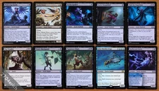 Set of 10 Rare & Uncommon Flying Black Faerie Creatures (Magic MTG) Commander