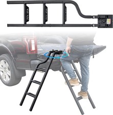 Universal 42 Dual-side Rotatable Pickup Truck Tailgate Ladder Black Universal 42 Dual-side Rotatable Pickup Truck Tailgate Ladder Black