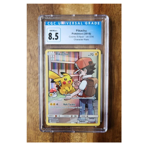Pokémon TCG - Pikachu 241/236 SM Cosmic Eclipse Secret Rare Holo English CGC 8.5