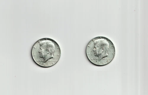 1968 & 1969 Kennedy Half Dollar 40% Silver Uncirculated
