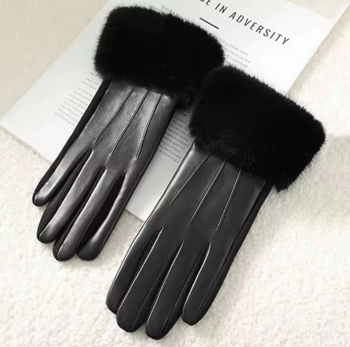 Gants tactiles non doublés légers femme Isotoner - Bleu marine - Femme - 0.00