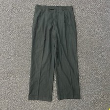 1970s Suit Pants Pinstripe Talon Zipper True Vintage Pleated Trousers 34x29