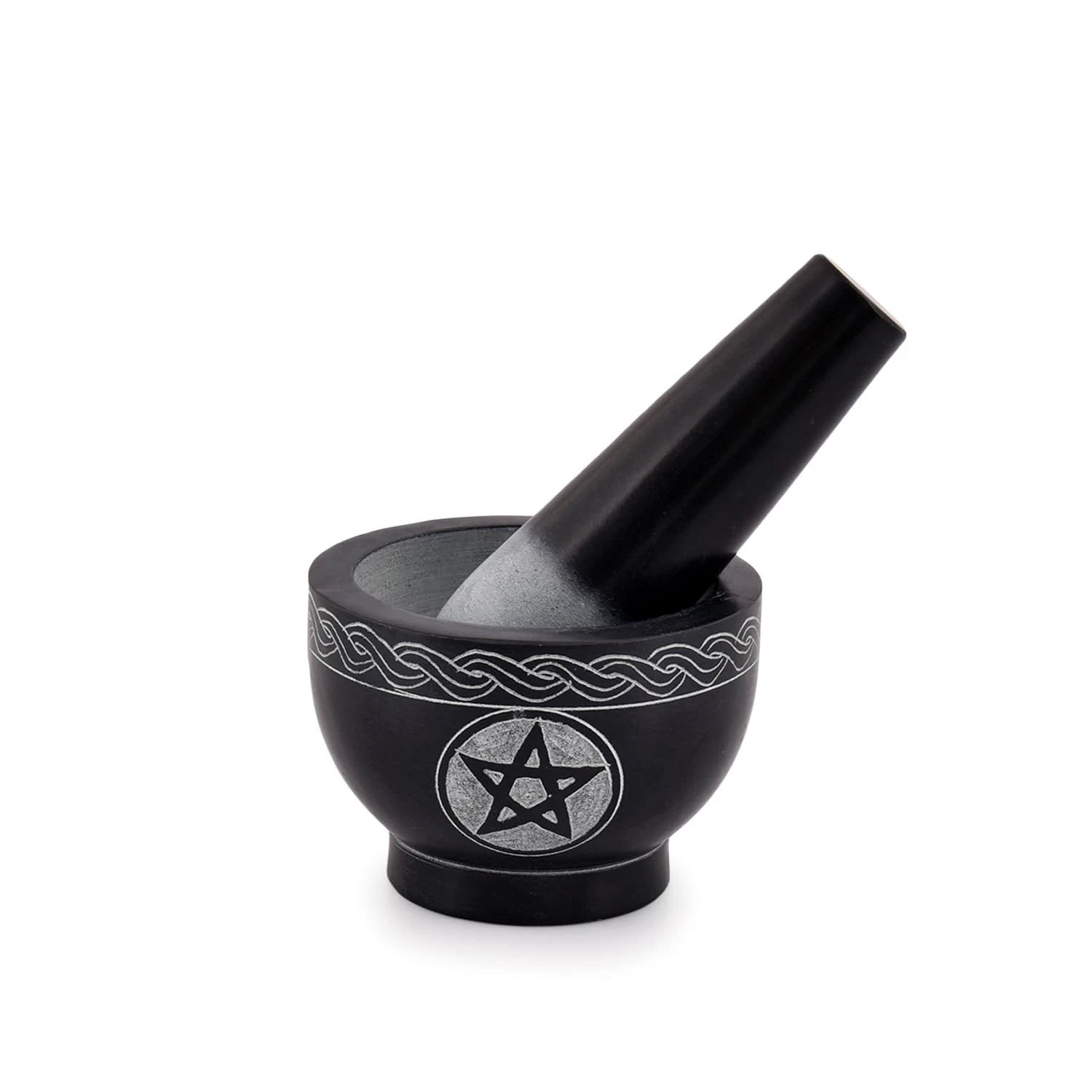 Mortar and Pestle Set Unique - Pestle and Mortar Bowl Solid Stone Grinder for...