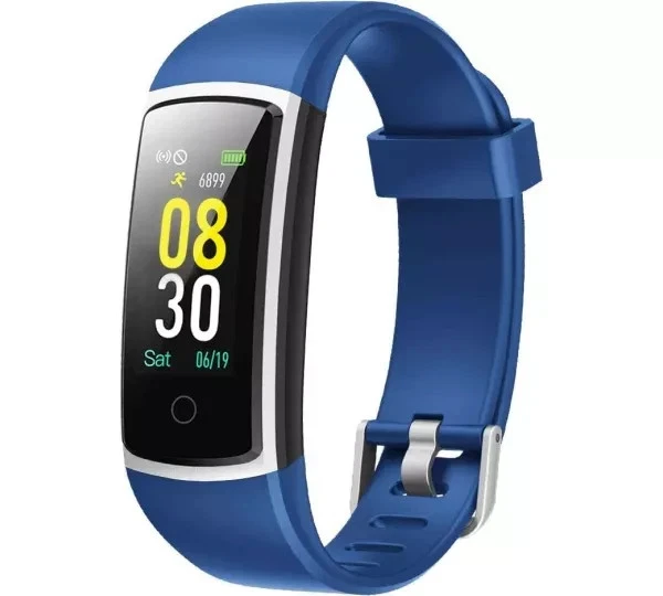 Blue Fitness Watch Heart Rate Monitor, Sleep Monitor and Smart Functions