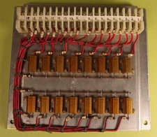 Vintage 1970s (16) Dale RH-25 1k Ohm 25w Resistor Bank & Terminal Block