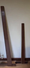 2 x Vintage Wooden Teak Architect Ruler T Square. One by J Halden & Co Ltd