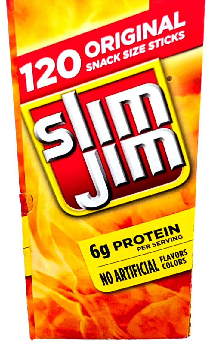 Slim Jim Snack Sized Smoked Meat Sticks Original Flavor 120 x 0.28 EXP 04/2026