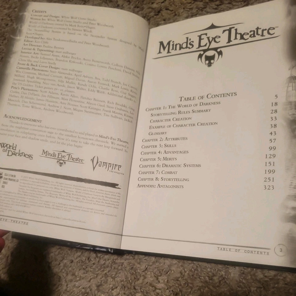 NEW Mind's Eye Theatre World of Darkness WoD Rulebook rpg WHITE WOLF STUDIOS - Image 4 of 4