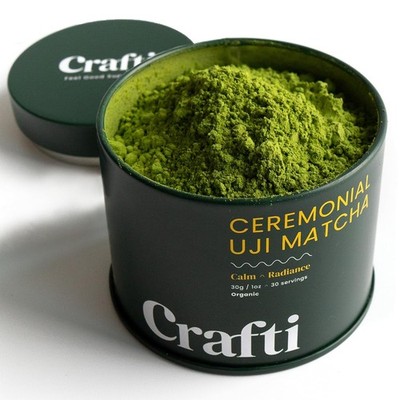 Crafti Ceremonial Grade Matcha Powder (Organic) - 1.06 ounce / 30 grams 