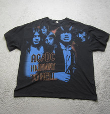 AC/DC Highway To Hell Shirt Mens 2XL Black Rock Band Tour Graphic Tee 2010 Music