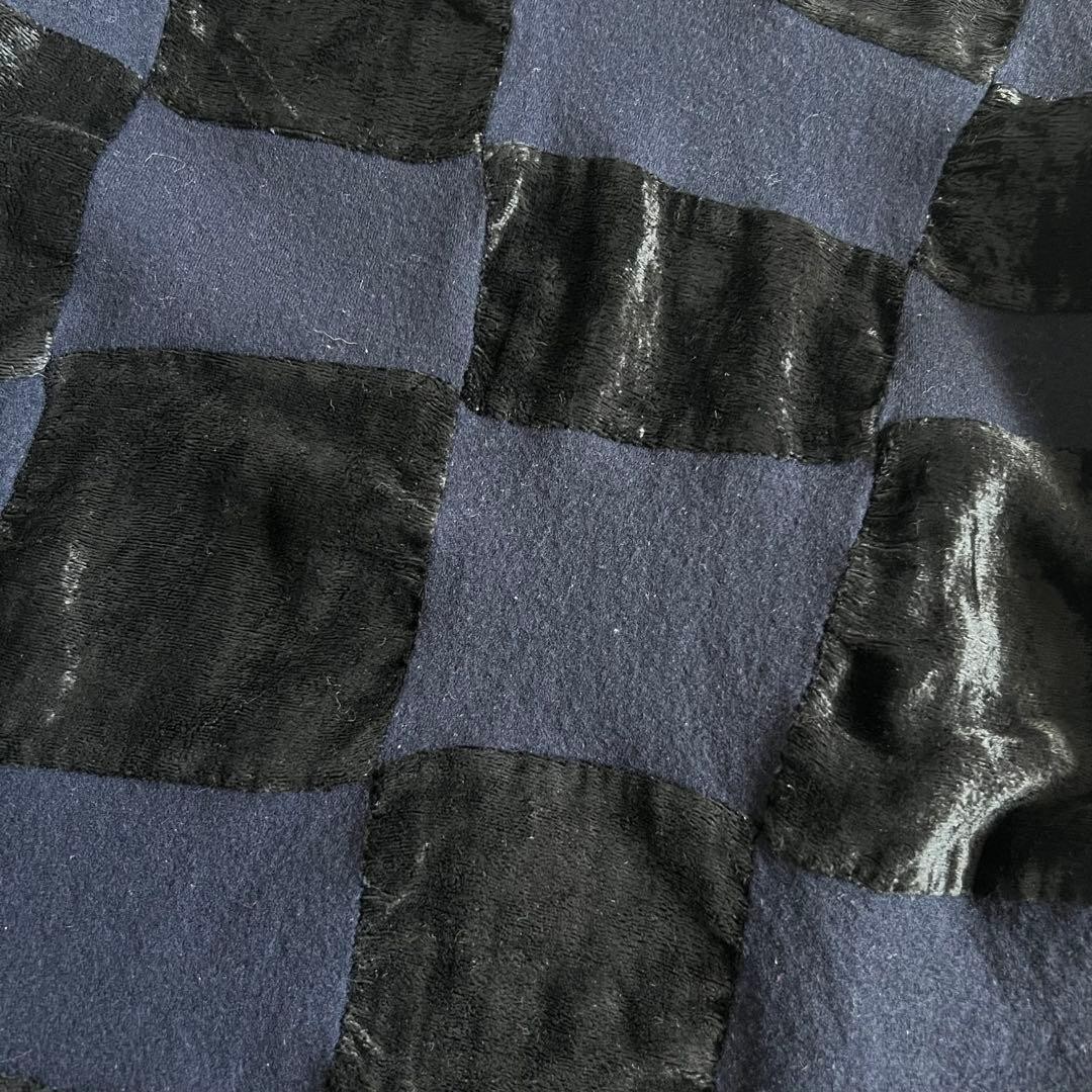 COMME des GARCONS Patchwork Sweater Navy/Black Wo… - image 6