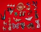 LOT of 21 Vintage Costume Jewelry PINS
