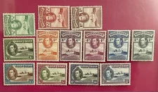 Vintage Collection Of Sought After KGVI 1938 Gold Coast MH Stamps Complete