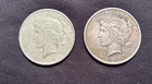 Lot Of 2 Silver Peace Dollars
