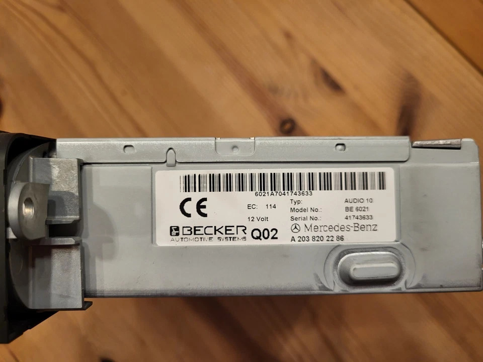 Mercedes W203 Radio Audio 10 CD BE6021 Original C-Klasse Becker Autoradio S203 - Bild 2 von 4