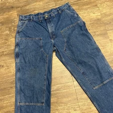 Carhartt Double Knee Loose Original Fit Logger Denim Jeans Men Size 44x32 Grunge