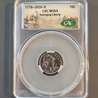 2026-D Roosevelt Dime 10C Emerging Liberty CAC MS64 Business Strike Silver