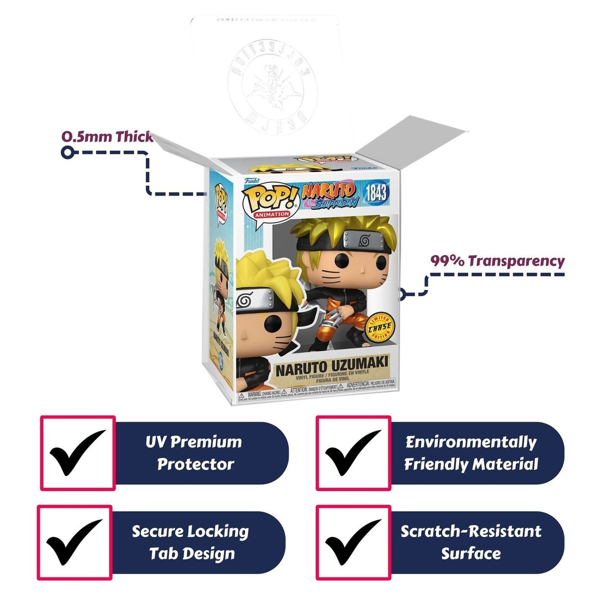 Funko Pop Naruto Shippuden: Naruto Uzumaki #1843 Chase Vinyl