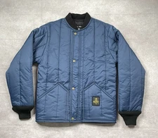 RefrigiWear Cooler Wear Jacket Mens S Blue Fiberfill Insulated Workwear 0525R