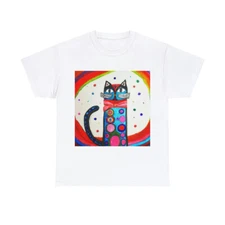 Kitty-Licious T-Shirt Abstract Cat Art T Shirt Unisex Heavy Cotton Tee Pet Lover