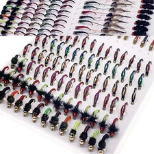 Fly Fishing Flies Assortment Kit 50-126pcs Dry Wet Flies for Trout Bass Fish
