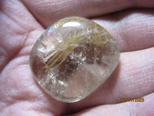 4 Large 1" Rutilated Quartz Tumbled Pieces Mineral Collectible LRQTP-4-260