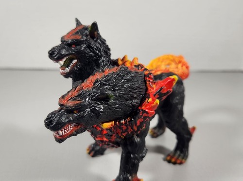 Schleich 2017 Hellhound Cerberus 2 Headed Fire Lava Dog Hound Monster Figur Spielzeug - Bild 11 von 13