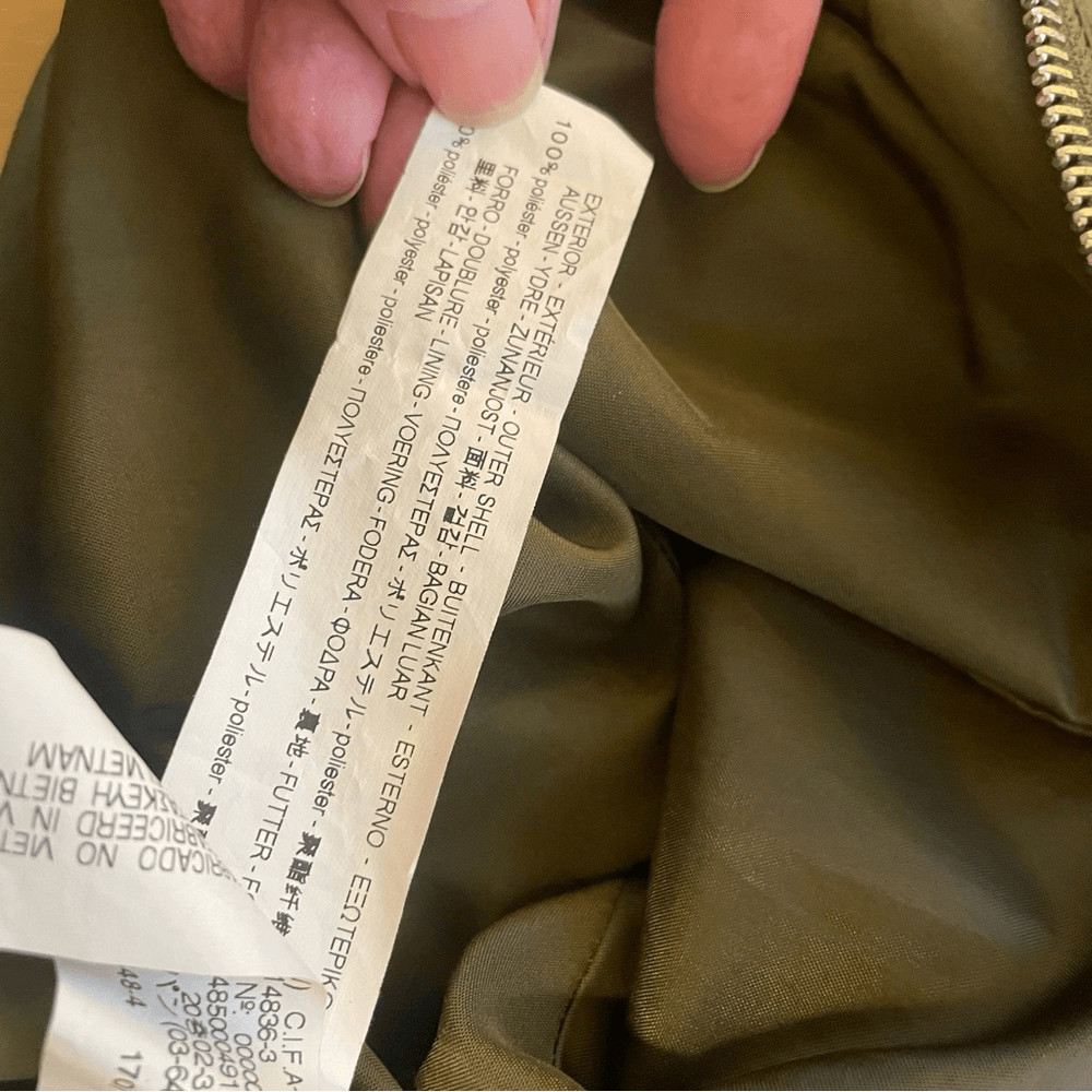 Zara Basic Outerwear Olive Green Lightweight Zip … - image 8